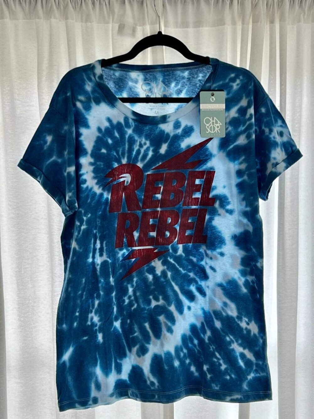 Chaser “Rebel Rebel” David Bowie Tie-Dye Graphic Tee | NWT | Size Medium